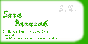 sara marusak business card